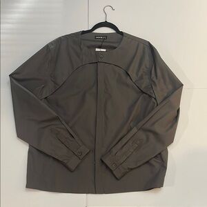 SHEIN Gray Casual Button Down Shirt Lightweight Versatile